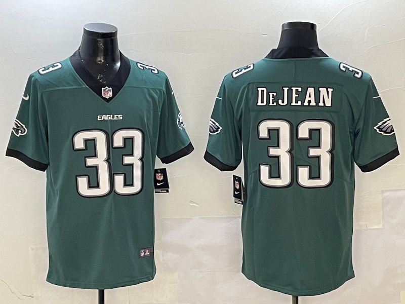 Men Philadelphia Eagles 33 Dejean Green Second generation 2025 Nike Limited NFL Jersey style 1